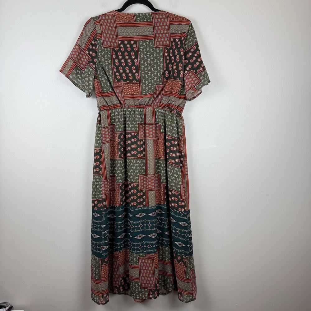 Roolee Womens Maxi Dress Small Mixed Print Country Cottagecore Long Modest Boho - Picture 6 of 8
